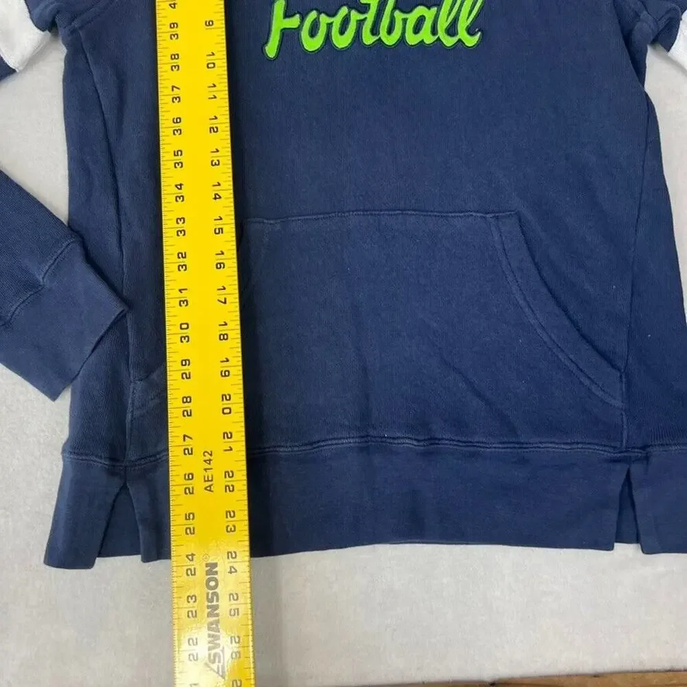 Seattle Seahawks NFL Youth Girls XL 16 Navy Applique Logo Pullover Hoodie